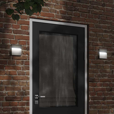 VidaXL Außenwandleuchte LED Aluminiumguss schwarz