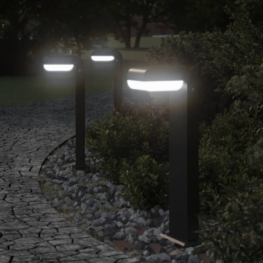 Vidaxx stehende Außenlampen 3 Stück 50 cm Aluminiumguss schwarz
