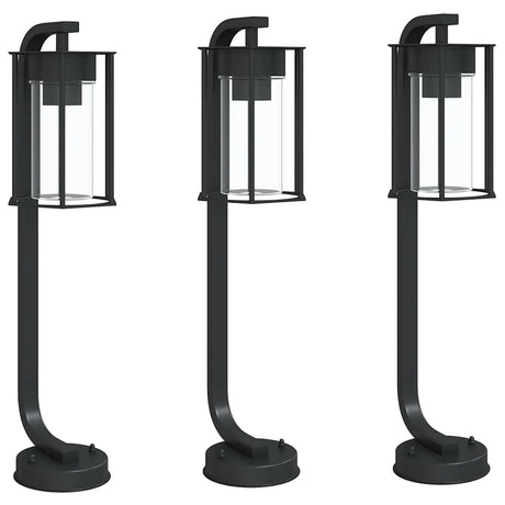 Vidaxx Außenstehleuchte 3 Stk. 60 cm Edelstahl schwarz