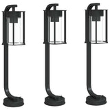 Vidaxx Außenstehleuchte 3 Stk. 60 cm Edelstahl schwarz