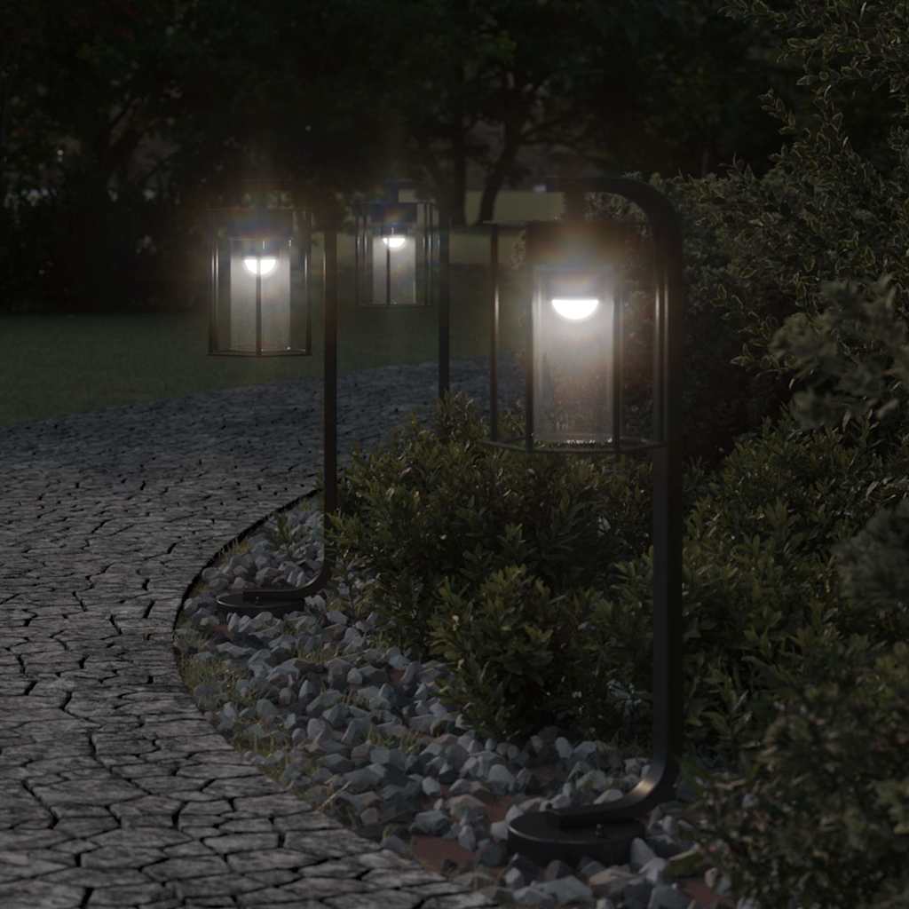 Vidaxx Außenstehleuchte 3 Stk. 60 cm Edelstahl schwarz
