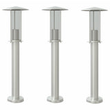 Vidaxx Außenstehleuchte 3 Stk. 60 cm Edelstahl silberfarben