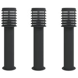 Vidaxx Außenstehleuchte 3 Stk. 60 cm Edelstahl schwarz