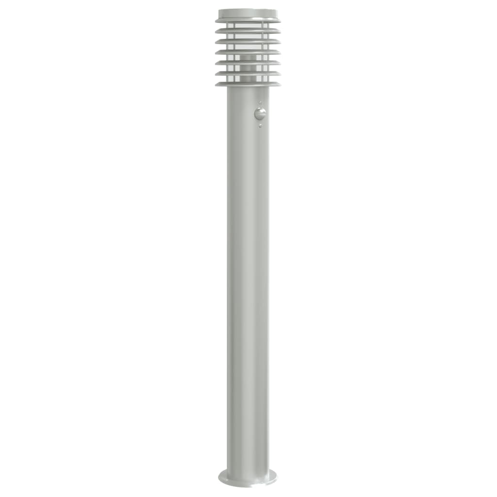 Vidaxxl Außenstehleuchte mit Sensor 110 cm Edelstahl silber