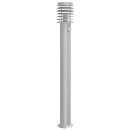 Vidaxxl Außenstehleuchte mit Sensor 110 cm Edelstahl silber