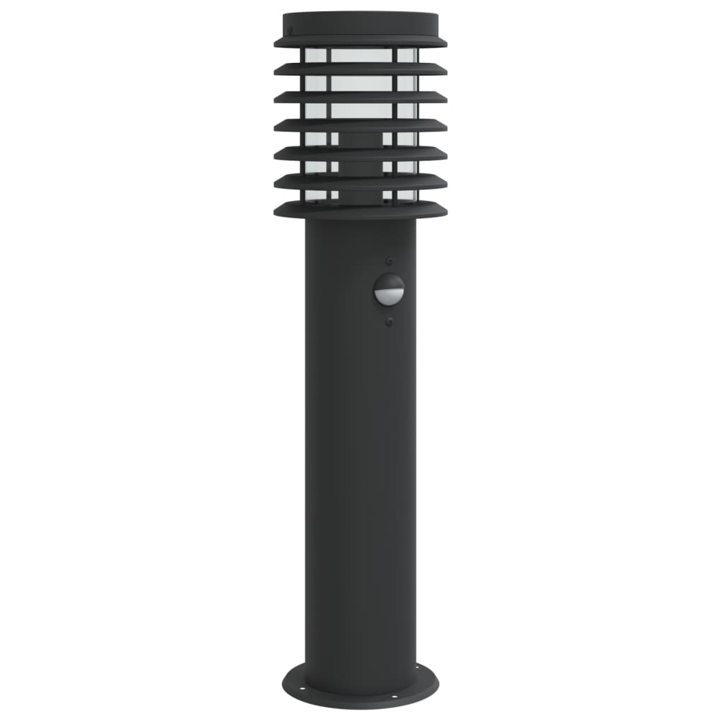 VidaXL Außenstehleuchte mit Sensor 60 cm Edelstahl schwarz