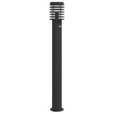 Vidaxxl Außenstehleuchte mit Sensor 110 cm Edelstahl schwarz