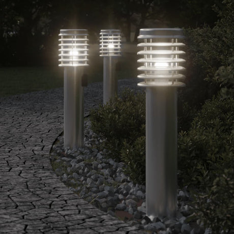 Vidaxx Außenstehleuchte mit Fassung 60 cm Edelstahl Silber