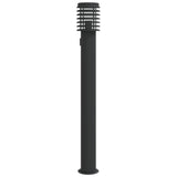 Vidaxx Außenstehleuchte mit Fassung 110 cm Edelstahl schwarz