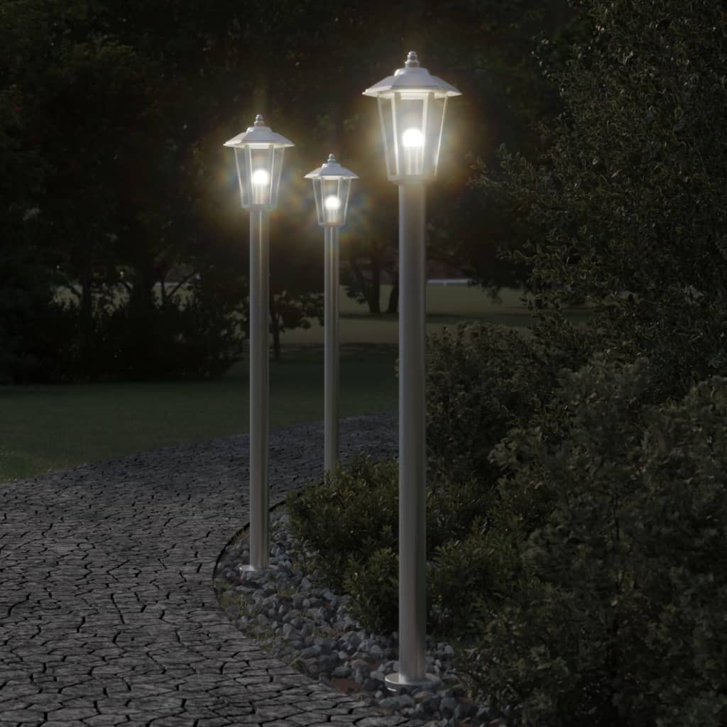 Vidaxx Außenstehleuchte 120 cm Edelstahl silberfarben