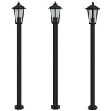 Vidaxx Außenstehleuchte 3 Stk. 120 cm Edelstahl schwarz