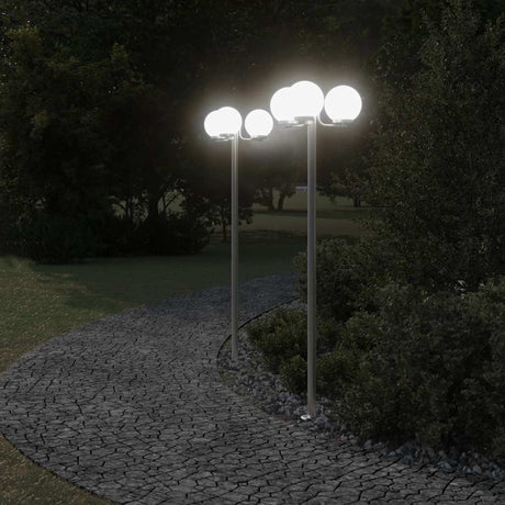 Vidaxx Außenstehleuchte 2 Stk. 215 cm Edelstahl silberfarben