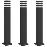 Vidaxx Außenstehleuchten 3 Stk. 80 cm Aluminium schwarz
