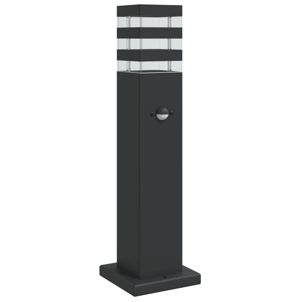 VidaXL Außenstehleuchten mit Sensor 50 cm Aluminium schwarz