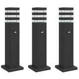 Vidaxx Außenstehleuchten 3 Stück mit Sensor 50 cm Aluminium schwarz