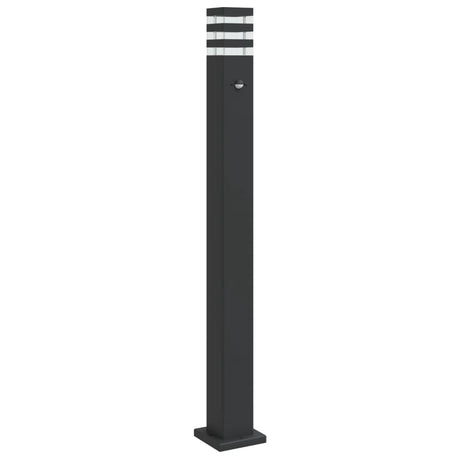 VidaXL Außenstehleuchte mit Sensor 110 cm Aluminium schwarz