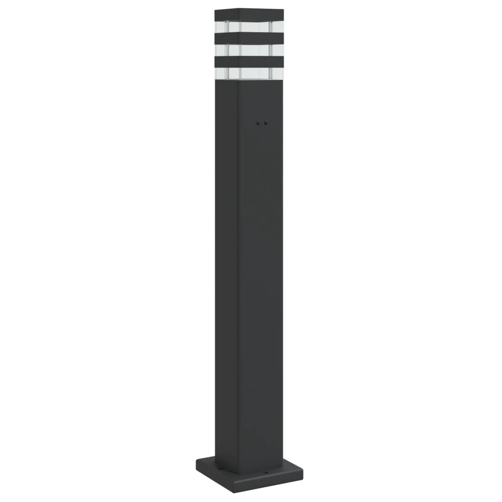 VidaXL Außenstehleuchte mit Fassung 80 cm Aluminium schwarz