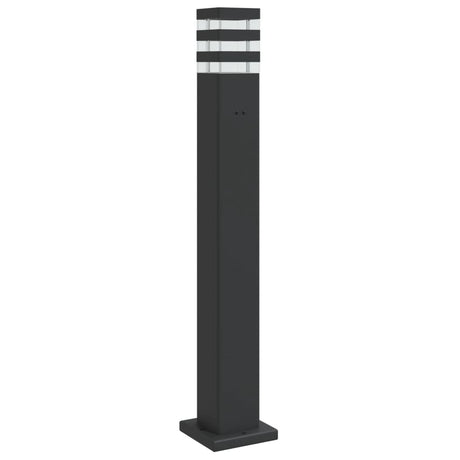 VidaXL Außenstehleuchte mit Fassung 80 cm Aluminium schwarz