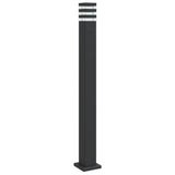 VidaXL Außenstehleuchte mit Fassung 110 cm Aluminium schwarz