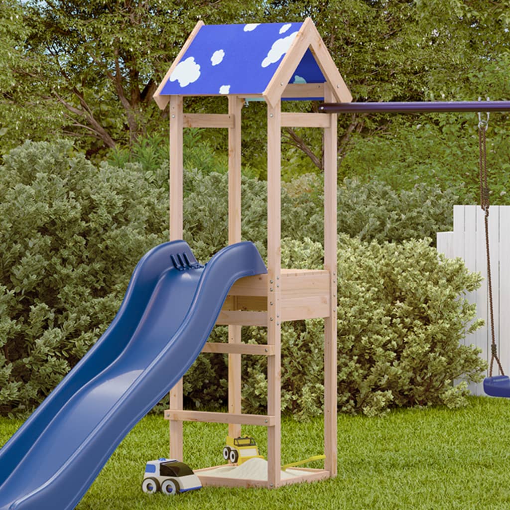 Vidaxx Spielturm 52,5x46,5x195 cm massives Kiefernholz