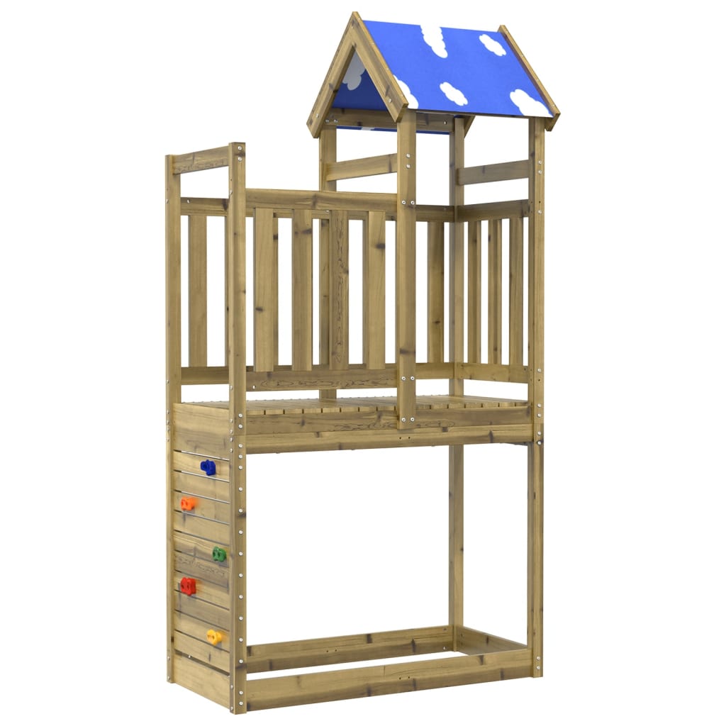 Vidaxx Spielturm mit Felswand 110,5x52,5x215 cm imprägniertes Holz