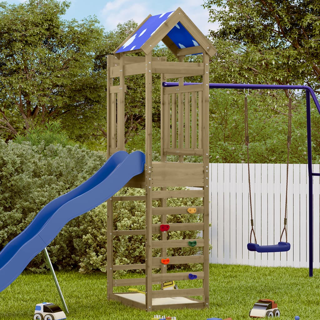 VidaXL Spielturm mit Felswand 85x52,5x239 cm Imprägniertes Holz