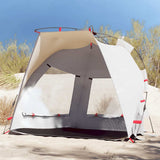 Vidaxl Strandzelt 2-Personen wasserdicht Schnellverschluss grau