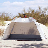 Vidaxl Strandzelt 2-Personen wasserdicht Schnellverschluss grau