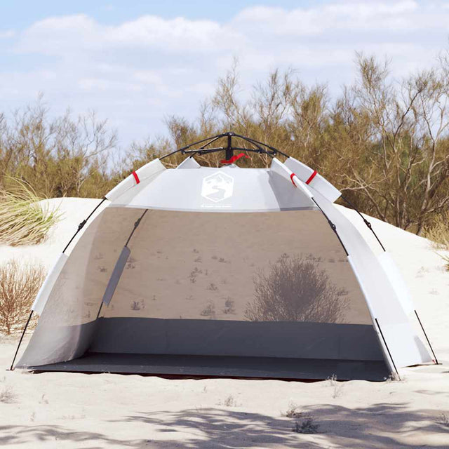 Vidaxl Strandzelt 2-Personen wasserdicht Schnellverschluss grau