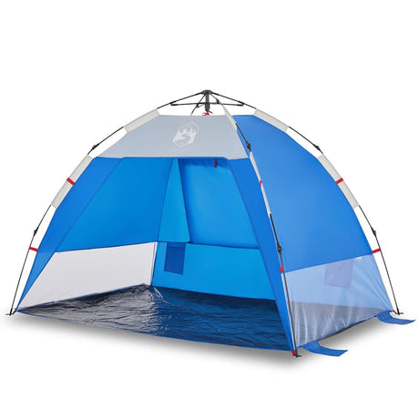VidaXL Strandzelt 2-Personen wasserdicht Schnellspanner azurblau