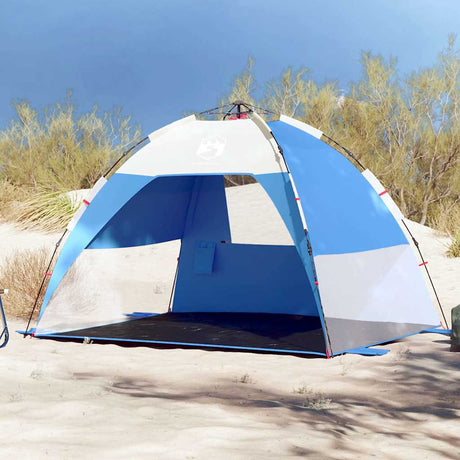 VidaXL Strandzelt 2-Personen wasserdicht Schnellspanner azurblau