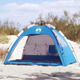 VidaXL Strandzelt 2-Personen wasserdicht Schnellspanner azurblau