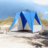 VidaXL Strandzelt 4-Personen wasserdicht Schnellspanner azurblau
