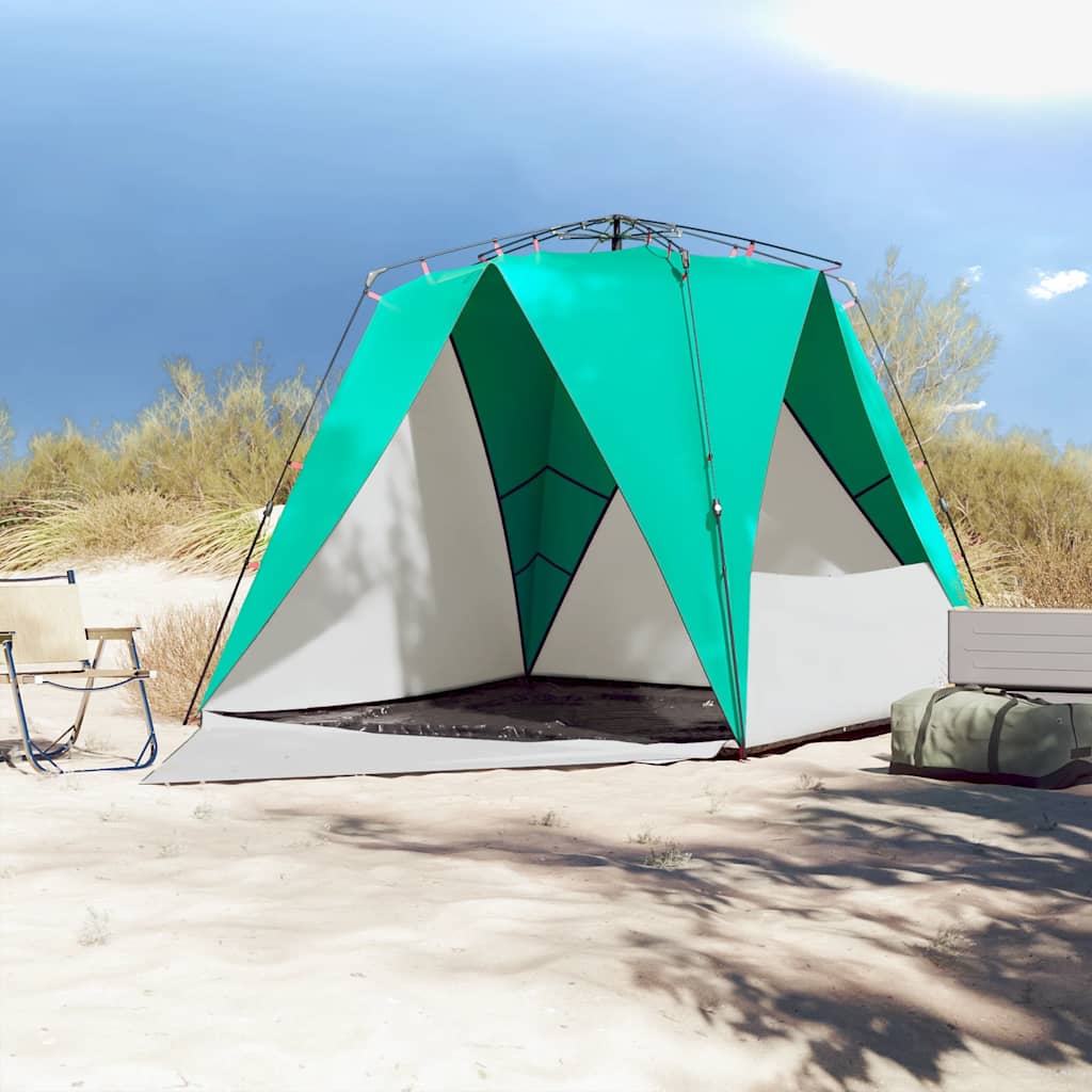 VidaXL Strandzelt 4-Personen wasserdicht Schnellverschluss meergrün