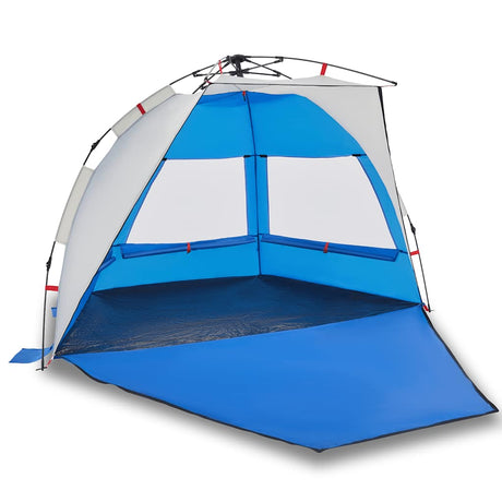 VidaXL Strandzelt 2-Personen wasserdicht Schnellspanner azurblau