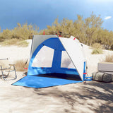 VidaXL Strandzelt 2-Personen wasserdicht Schnellspanner azurblau