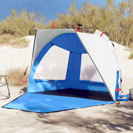 VidaXL Strandzelt 2-Personen wasserdicht Schnellspanner azurblau