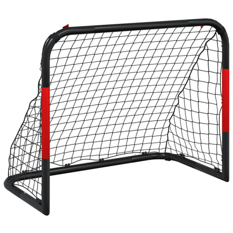VidaXL Fußballtor mit Netz 90x48x71 cm, Stahl, Rot und Schwarz