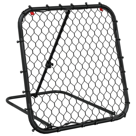 VidaXL Fußball-Rebounder verstellbar 84x73x60-80 cm Stahl schwarz