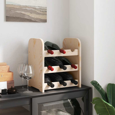 Vidaxl wijnrek 33x25x37 cm massief grenenhout