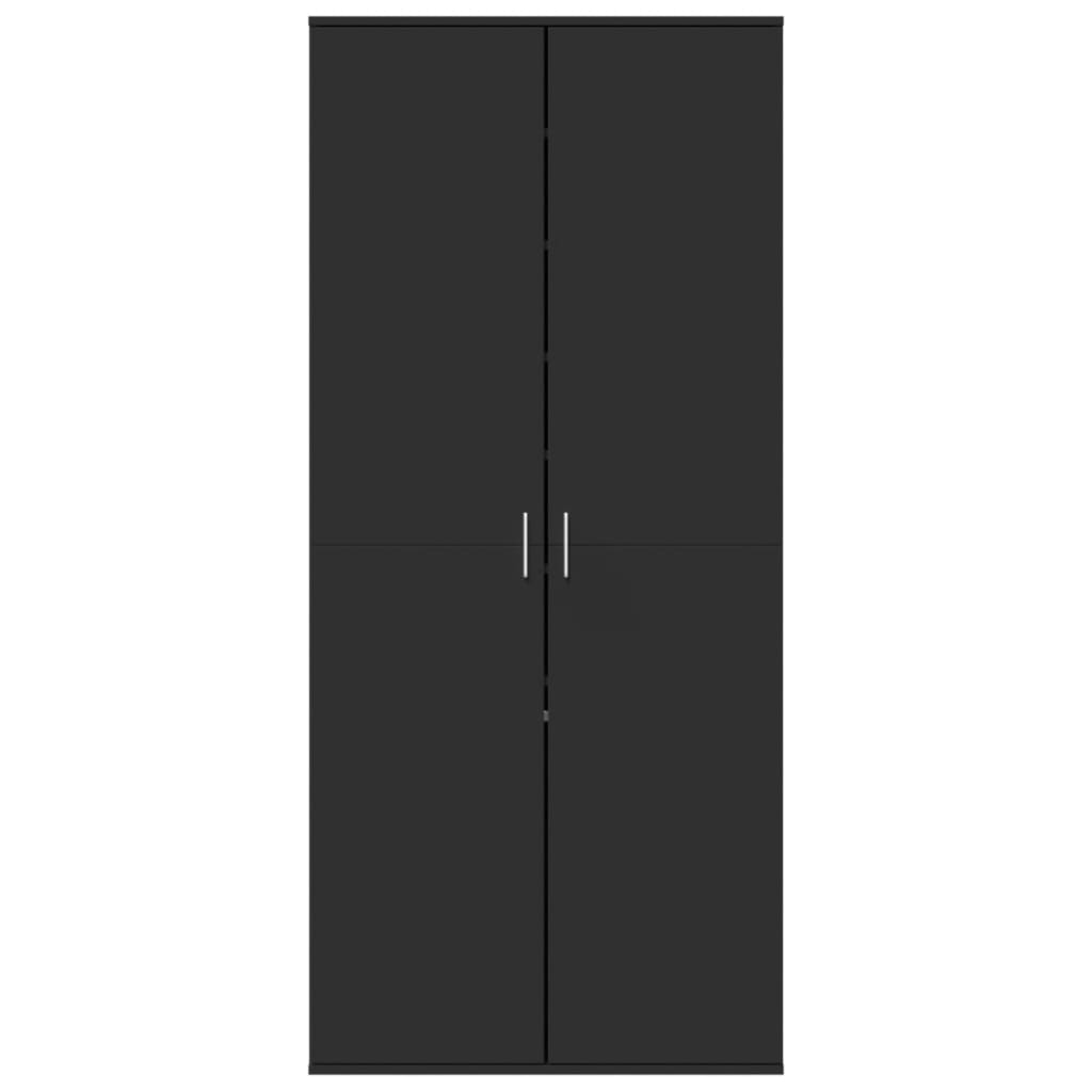 VidaXL Schuhschrank 80x39x178 cm Spanplatte schwarz