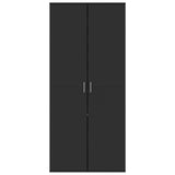 VidaXL Schuhschrank 80x39x178 cm Spanplatte schwarz