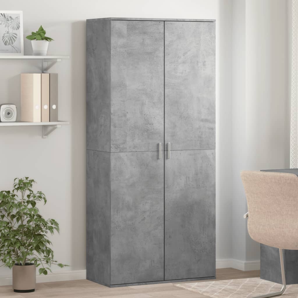 VidaXL Schuhschrank 80x39x178 cm Spanplatte betongrau