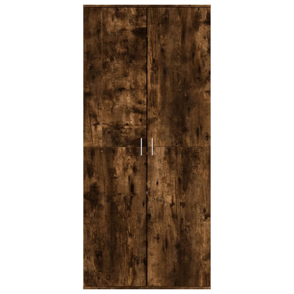 VidaXL Schuhschrank 80x39x178 cm Holzwerkstoff, geräucherte Eiche