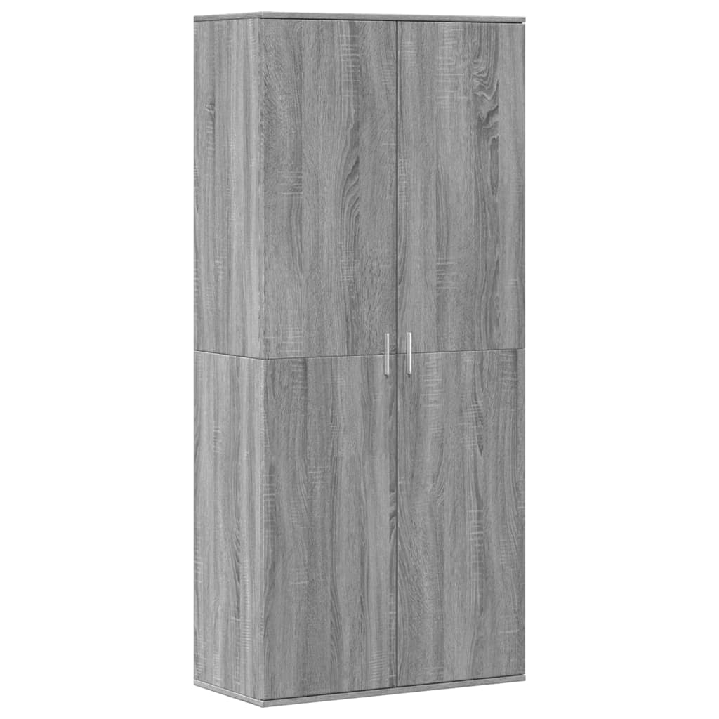 VidaXL Schuhschrank 80x39x178 cm, Holzwerkstoff, Farbe Sonoma-Eiche, Grau