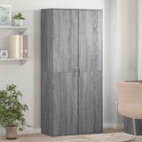 VidaXL Schuhschrank 80x39x178 cm, Holzwerkstoff, Farbe Sonoma-Eiche, Grau