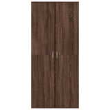 VidaXL Schuhschrank 80x39x178 cm, fertige Holzfarbe, braune Eiche