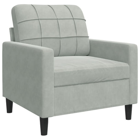 Vidaxl fauteuil 60 cm fluweel lichtgrijs