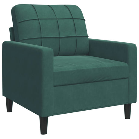Vidaxl fauteuil 60 cm fluweel donkergroen