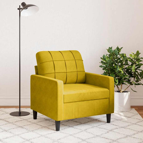 Vidaxl fauteuil 60 cm fluweel geel